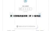 萝卜密聊服务器到期（萝卜+服务器）