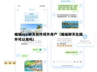 蝙蝠app聊天软件境外用户（蝙蝠聊天在国外可以用吗）