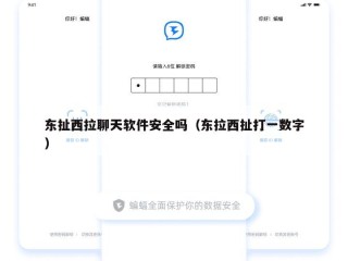 东扯西拉聊天软件安全吗（东拉西扯打一数字）