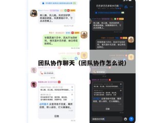 团队协作聊天（团队协作怎么说）