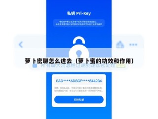 萝卜密聊怎么进去（萝卜蜜的功效和作用）