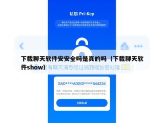 下载聊天软件安安全吗是真的吗（下载聊天软件show）