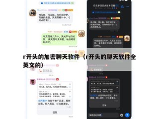 r开头的加密聊天软件（r开头的聊天软件全英文的）
