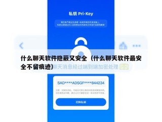 什么聊天软件隐蔽又安全（什么聊天软件最安全不留痕迹）