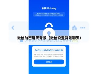 微信加密聊天背景（微信设置背景聊天）