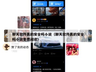聊天软件真的安全吗小说（聊天软件真的安全吗小说免费阅读）