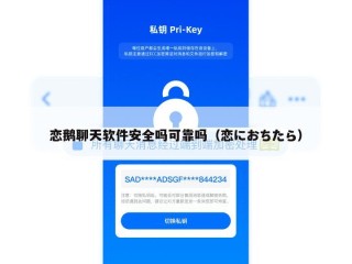 恋鹅聊天软件安全吗可靠吗（恋におちたら）