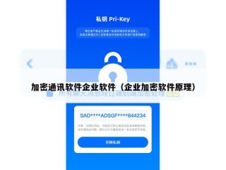 加密通讯软件企业软件（企业加密软件原理）