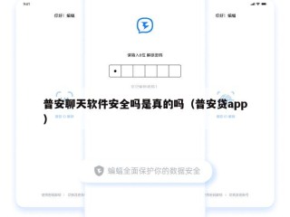 普安聊天软件安全吗是真的吗（普安贷app）