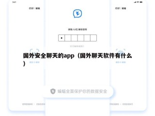 国外安全聊天的app（国外聊天软件有什么）