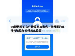 qq聊天里的文件传输能加密吗（聊天里的文件传输能加密吗怎么设置）