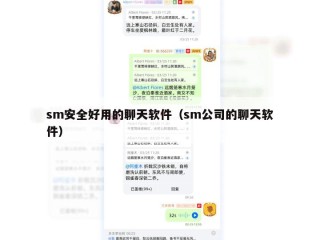 sm安全好用的聊天软件（sm公司的聊天软件）