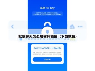 默信聊天怎么加密码锁屏（下载默信）