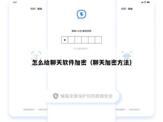 怎么给聊天软件加密（聊天加密方法）