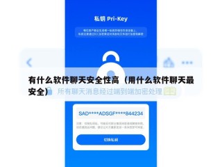 有什么软件聊天安全性高（用什么软件聊天最安全）