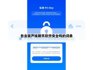 包含葫芦娃聊天软件安全吗的词条