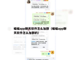 蝙蝠app聊天软件怎么加群（蝙蝠app聊天软件怎么加群的）