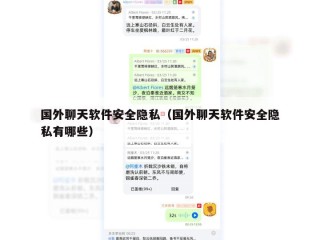 国外聊天软件安全隐私（国外聊天软件安全隐私有哪些）