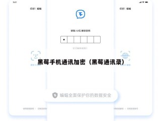 黑莓手机通讯加密（黑莓通讯录）