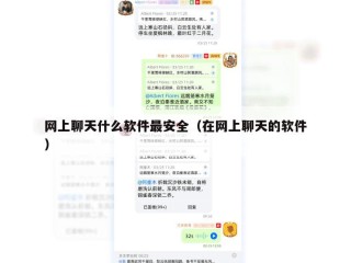 网上聊天什么软件最安全（在网上聊天的软件）