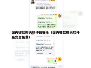 国内哪款聊天软件最安全（国内哪款聊天软件最安全免费）