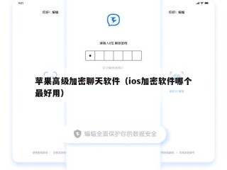 苹果高级加密聊天软件（ios加密软件哪个最好用）