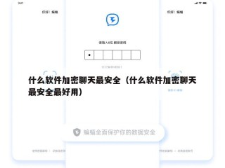 什么软件加密聊天最安全（什么软件加密聊天最安全最好用）