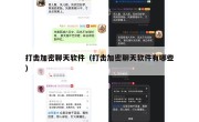打击加密聊天软件（打击加密聊天软件有哪些）