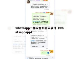 whatsapp一样安全的聊天软件（whatsappapp）