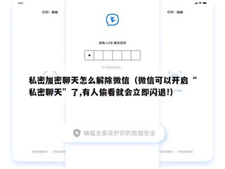 私密加密聊天怎么解除微信（微信可以开启“私密聊天”了,有人偷看就会立即闪退!）