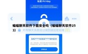 蝙蝠聊天软件下载安全吗（蝙蝠聊天软件253）