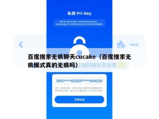 百度搜索无痕聊天cucake（百度搜索无痕模式真的无痕吗）