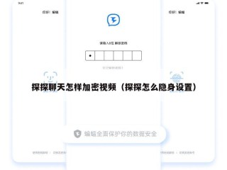 探探聊天怎样加密视频（探探怎么隐身设置）