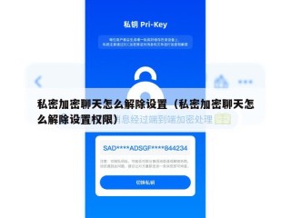 私密加密聊天怎么解除设置（私密加密聊天怎么解除设置权限）