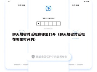 聊天加密对话框在哪里打开（聊天加密对话框在哪里打开的）