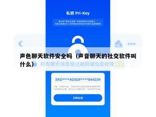 声色聊天软件安全吗（声音聊天的社交软件叫什么）