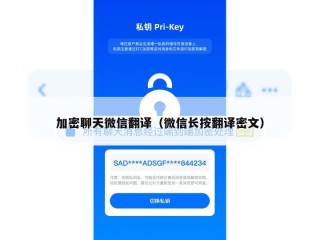 加密聊天微信翻译（微信长按翻译密文）
