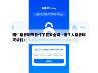 陌生语音聊天软件下载安全吗（陌生人语音聊天软件）