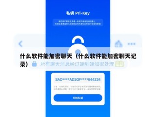什么软件能加密聊天（什么软件能加密聊天记录）