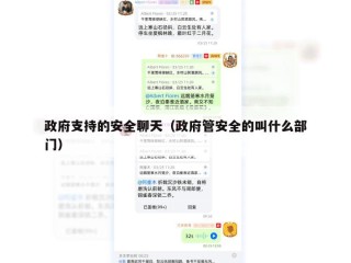 政府支持的安全聊天（政府管安全的叫什么部门）