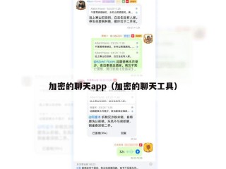 加密的聊天app（加密的聊天工具）