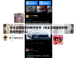 安全正规加密的聊天软件（安全正规加密的聊天软件是什么）