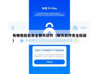 有哪些隐私安全聊天软件（聊天软件安全隐蔽）