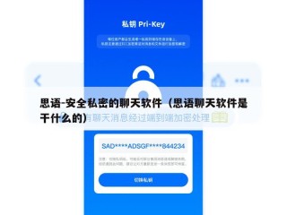 思语-安全私密的聊天软件（思语聊天软件是干什么的）