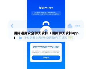 国际通用安全聊天软件（国际聊天软件app）