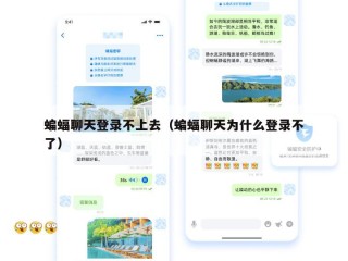 蝙蝠聊天登录不上去（蝙蝠聊天为什么登录不了）