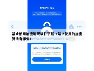 禁止使用加密聊天软件下载（禁止使用的加密算法有哪些）