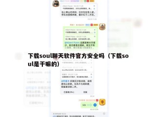 下载soul聊天软件官方安全吗（下载soul是干嘛的）