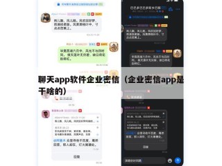 聊天app软件企业密信（企业密信app是干啥的）