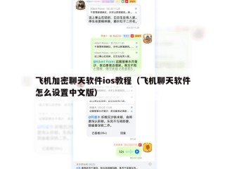 飞机加密聊天软件ios教程（飞机聊天软件怎么设置中文版）